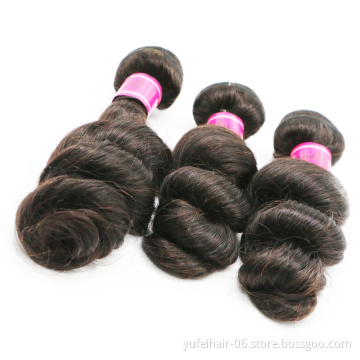 Loose wave crochet hair bundles with closure extensiones de cabello natural color